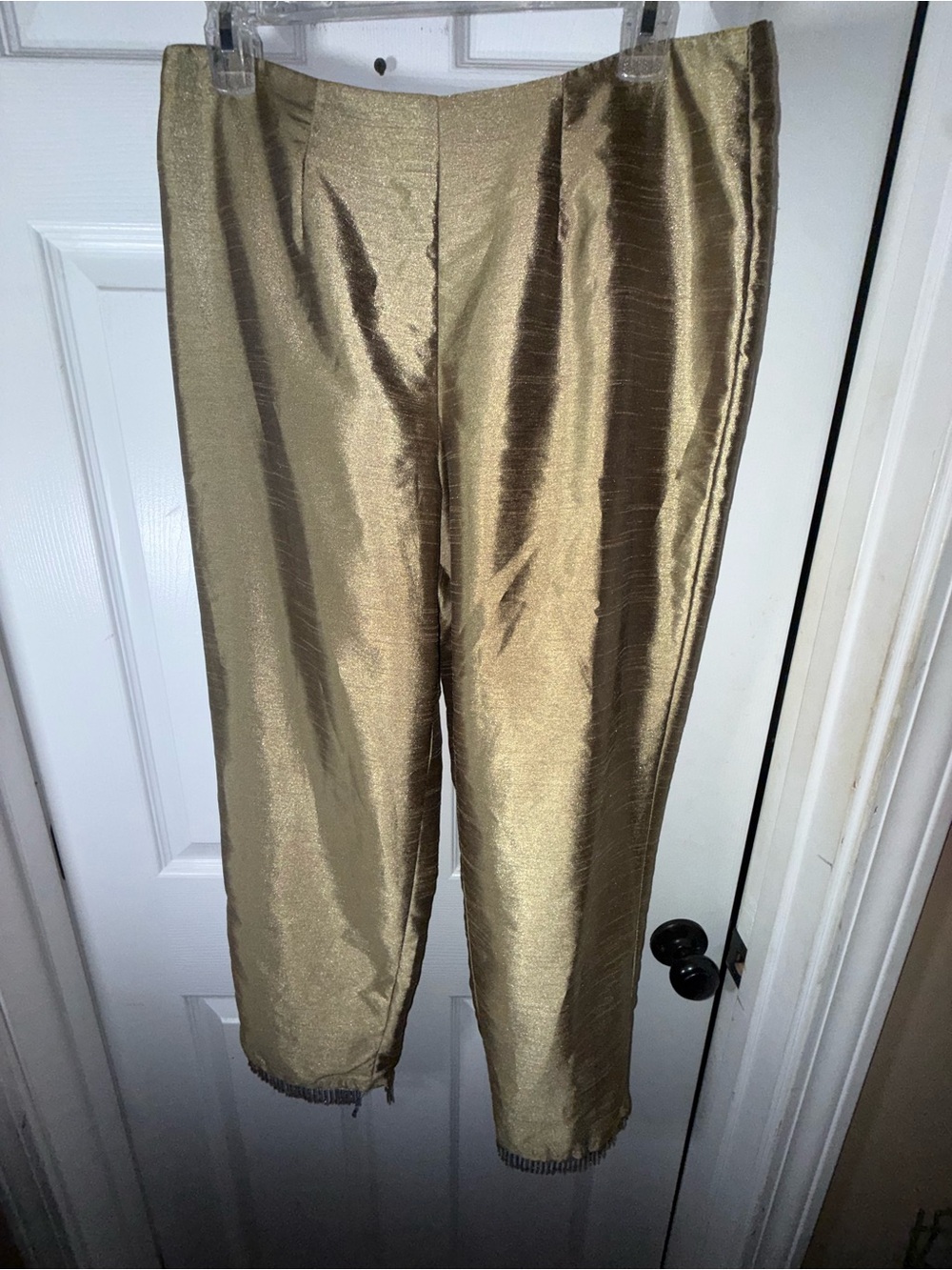 Women’s Russell Kemp Vintage Metallic Gold Dress Pants- 8